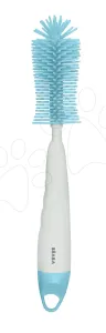 Čisticí kartáč Silicone Bottle Brush Beaba na čištění kojeneckých láhví a dudlíků bílá 26 cm od 0 měsíců