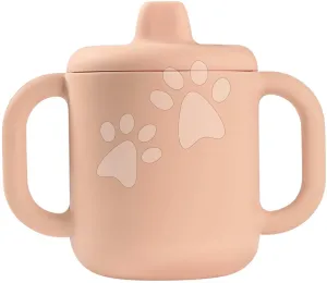 Hrnek pro miminka Silicone Learning Cup Pink Beaba s víkem na učení se pít od 8 měsíců růžový