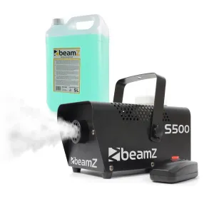 Beamz S500, výrobník mlhy, s mlžnou tekutinou, 500 W, 50 m³/min