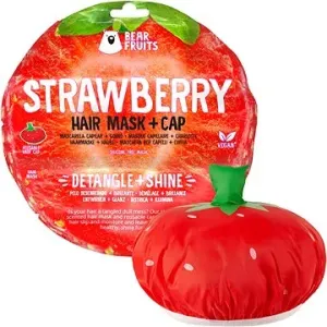 BEAR FRUITS Vlasová maska s čepicí Strawberry detangle shine - jahoda 200 ml