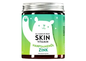 Bears With Benefits All Clear My Dear Skin Vitamins gumoví medvídci se zinkem pro svěží a čistou pleť 60 ks