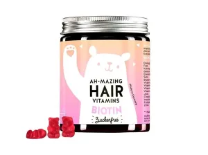 Bears With Benefits Ah-mazing Hair Vitamins Sugarfree gumoví medvídci s biotinem pro vlasy, pokožku a nehty 60 ks
