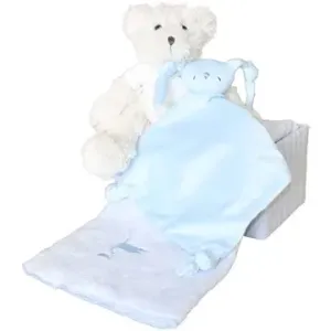 BEBEDEPARIS Pohodový dětský košík Medvídek - modrý