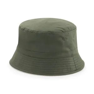 Beechfield Oboustranný bavlněný klobouk - Olivová / stone | L/XL