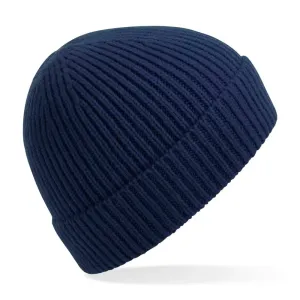 Beechfield Lehká zimní čepice z žebrovaného úpletu - Tmavě modrá
