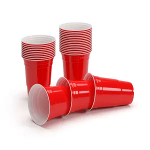BeerCup Nadal Classics, červené párty sklenice, 16 oz, 473 ml, opakovaně použitelné, pevné #760651