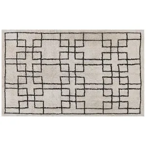 Bavlněný koberec 140 x 200 cm béžový TURHAL, 305170