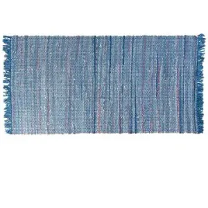 Modrý bavlněný koberec 80x150 cm BESNI, 57462