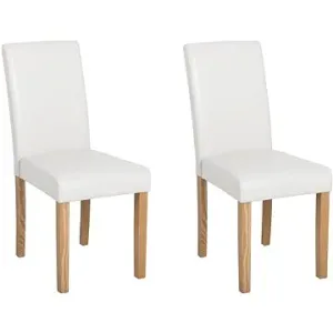 Jídelní sada 2 židlí bílá ekokůže BROADWAY, 163067