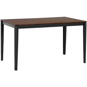 Jídelní stůl hnědý / černý 135x80x75 cm CEDAR, 160894