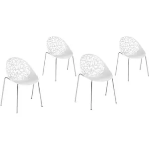 Moderní bílá sada jídelních židlí MUMFORD, 155321