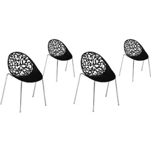 Moderní černá sada jídelních židlí MUMFORD, 66584