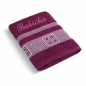 BELLATEX s.r.o. Froté ručník 50×100 řecká kolekce 155/022 s výšivkou Babička