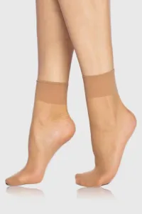 Bellinda 2 PACK - silonkové matné ponožky almond BE200215-116-U