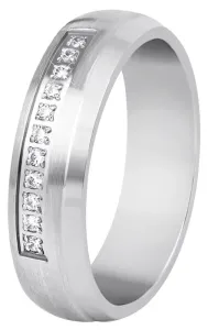 Beneto Dámský prsten z oceli s krystaly SPD03 55 mm