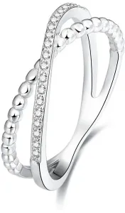 Beneto Dvojitý prsten ze stříbra AGG145 50 mm