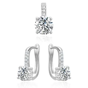 Beneto Elegantní souprava šperků se zirkony AGSET359 (přívěsek, náušnice) #4929015