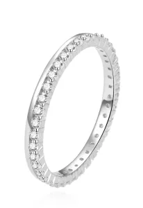 Beneto Jedinečný stříbrný prsten se zirkony AGG227 59 mm