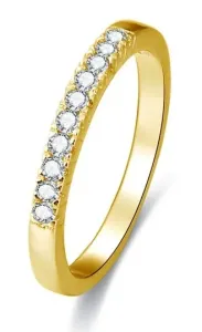 Beneto Pozlacený stříbrný prsten s krystaly AGG189 52 mm