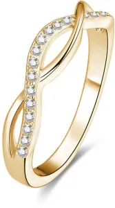 Beneto Pozlacený stříbrný prsten s krystaly AGG192 50 mm