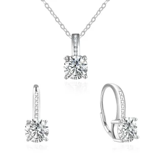 Beneto Půvabná souprava šperků se zirkony AGSET362R (přívěsek, řetízek, náušnice) #4929016