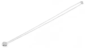 Beneto Stříbrný náhrdelník Čtyřlístek se zirkony AAGS162/45 (řetízek, přívěsek)