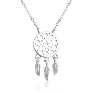Beneto Stříbrný náhrdelník s lapačem snů AGS1151/60