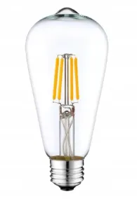 Berge LED žárovka E27 filament ST64 10W teplá bílá