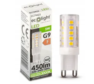 Berge LED žárovka - G9 - 5W - 450lm - teplá bílá