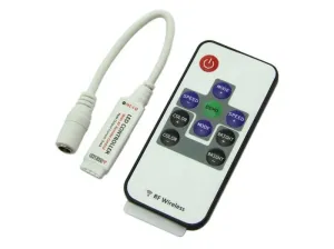 Berge RGB kontroler RF (radio) s ovladačem pro LED pásky 144W 10 tlačítek, 2,1/5,5 #2060137