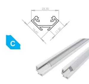 LEDLabs Hliníkový profil LUMINES C 1m pro LED pásky, lakovaný bílý