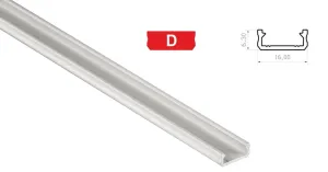 LEDLabs Hliníkový profil LUMINES D 2m pro LED pásky, bílý lakovaný