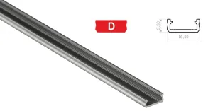 LEDLabs Hliníkový profil LUMINES D 2m pro LED pásky, hliník