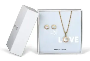 Dárková sada náhrdelník + naušnice Bering WithLove-Set-G + 5 let záruka, pojištění a dárek ZDARMA