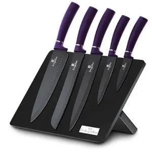 BERLINGERHAUS Sada nožů v magnetickém stojanu 6 ks Purple Metallic Line