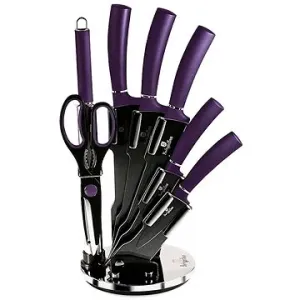 BERLINGERHAUS Sada nožů ve stojanu 8 ks Purple Metallic Line