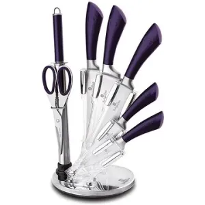 BERLINGERHAUS Sada nožů ve stojanu nerez 8 ks Purple Metallic Line