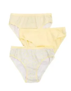 Dámské kalhotky 3-pack žluté