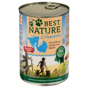 Best Nature Dog Junior 12×400 g – výhodné balení - telecí, krůtí & nudle