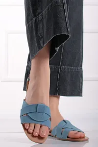 Modré nízké pantofle Pilar #5912800
