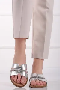 Stříbrné nízké pantofle Philippa #5912752
