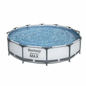 Bestway Kulatý nadzemní bazén Steel Pro MAX s kartušovou filtrací