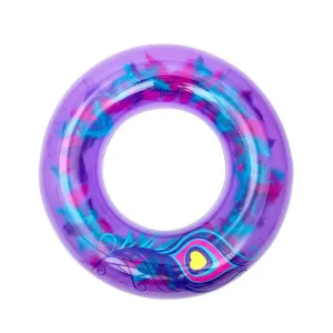 MIKRO TRADING - Kruh nafukovací 91cm s barevným peřím 10+ v sáčku