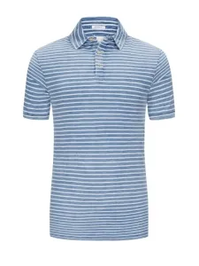 Nadměrná velikost: Better Rich, Polo tričko s proužkovaným vzorem, extra dlouhá Modrá