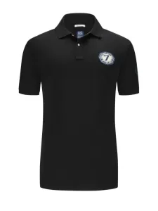 Nadměrná velikost: Better Rich, Polo tričko z piké materiálu a s nášivkami značky černá #4794214
