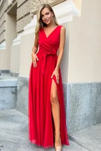 Červené dlouhé šaty Camille #4342371