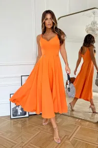 Oranžové midi šaty Betty #4342368