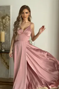 Světle růžové dlouhé šaty Amanda #4342373