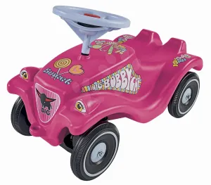 Odrážedlo auto Bobby Car Classic Candy BIG růžové se zvukem a nálepkami bonbóny od 12 měsíců