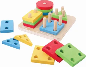 Bigjigs Toys Dřevěné nasazovací tvary SHAPES